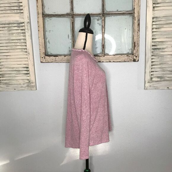 Gibson Buckle Knit Mauve Soft Sweater Women's Long Sleeve Size Large - Picture 5 of 9